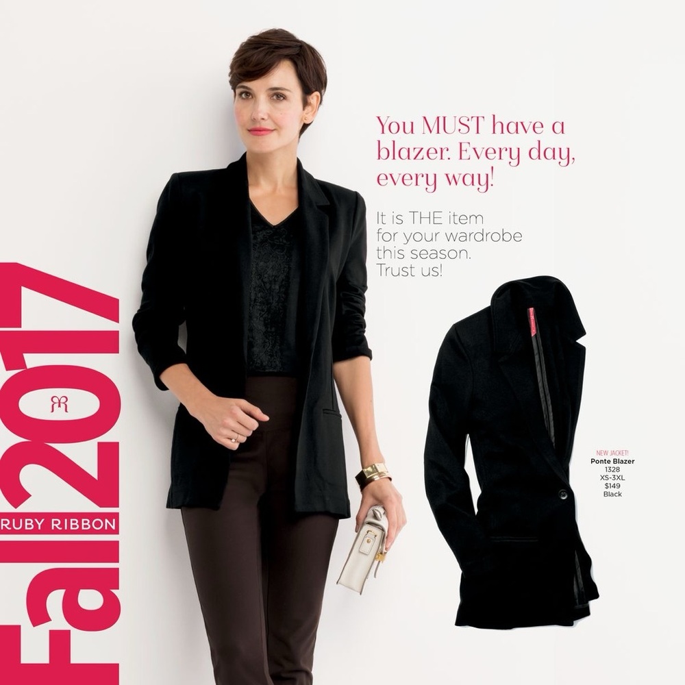 Ruby Ribbon Ponte Blazer - Picture 2 of 6